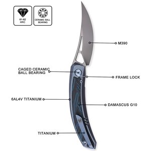 Kamasu Framelock G10/Ti Blue