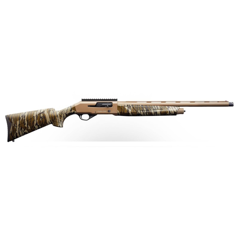 Charles Daly 930313 601  12 Gauge 41 3 24 Vent Rib Barrel Flat Dark Earth Aluminum Receiver Mossy Oak Bottomland Synthetic Stock