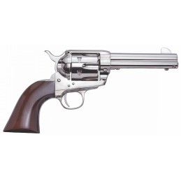 Cimarron PPP45N Pistolero  45 Colt LC 6 Shot 4.75 NickelPlated Steel Barrel Cylinder  Frame Wide Front Sight Smooth Walnut Grip