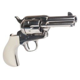 Cimarron CA346DOC Doc Holliday Thunderer Combo 45 Colt LC 6 Shot 3.50 Nickel Barrel Cylinder  Frame White Birds Head Grips wDoc 