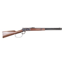 Cimarron AS067 1892 Cogburn Carbine 45 Colt LC 101 20 Blued Round Barrel Color Case Hardened Receiver Walnut Furniture Large Loo