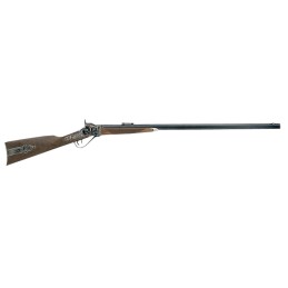 Cimarron AS200 1874 Rifle From Down Under II 4570 Gov 1rd 34 Blued Octagon Barrel Color Case Hardened Rec Walnut Furniture Foldi