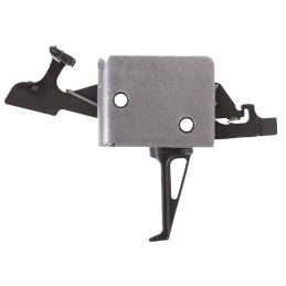 CMC Triggers 92504 DropIn  TwoStage Flat Trigger with 2 lbs Draw Weight  BlackSilver Finish for AR15AR10