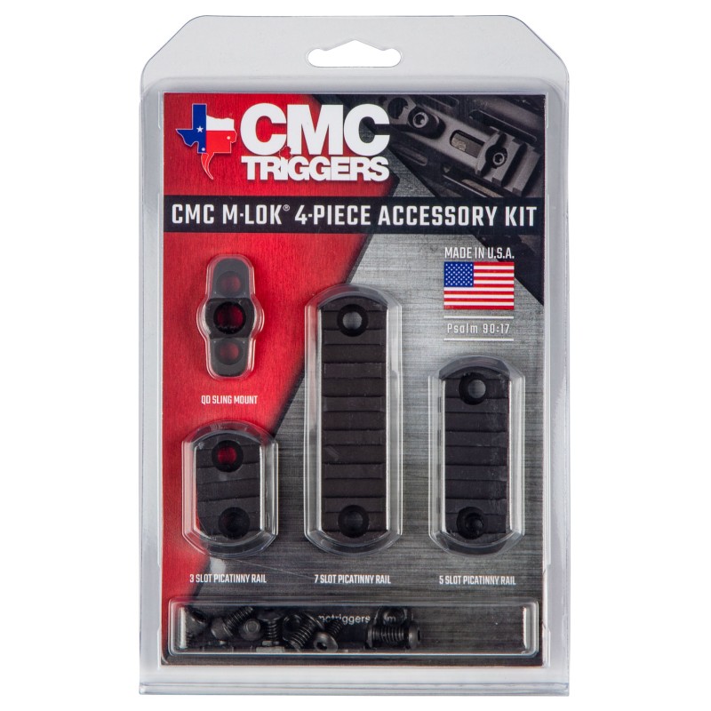 CMC Triggers 81724 MLok 4Piece Accessory Kit  Black Anodized