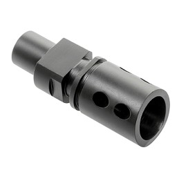 CMMG 57DA5BE Flash Hider  Black Steel with M12x1 LH Threads for 5.7x28mm FN PS90