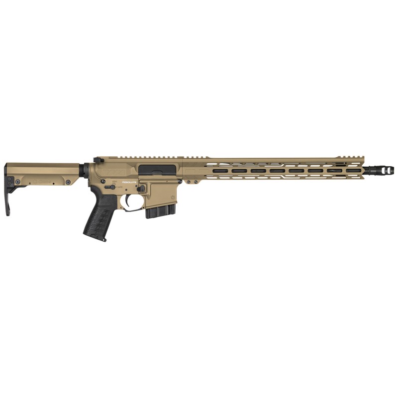 CMMG 60A10B5CT Resolute MK4 6mm ARC 16.10 101 Coyote Tan Cerakote Rec Black Nitride Barrel CMMG RipBrace Black Polymer Grip Righ