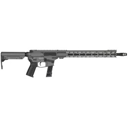 CMMG 92AE6FBTNG Resolute MK17 9mm Luger 16.10 211 Tungsten Gray Aluminum Rec Chrome Moly Barrel Black Adjustable RipStock Right 