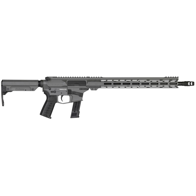 CMMG 92AE6FBTNG Resolute MK17 9mm Luger 16.10 211 Tungsten Gray Aluminum Rec Chrome Moly Barrel Black Adjustable RipStock Right 