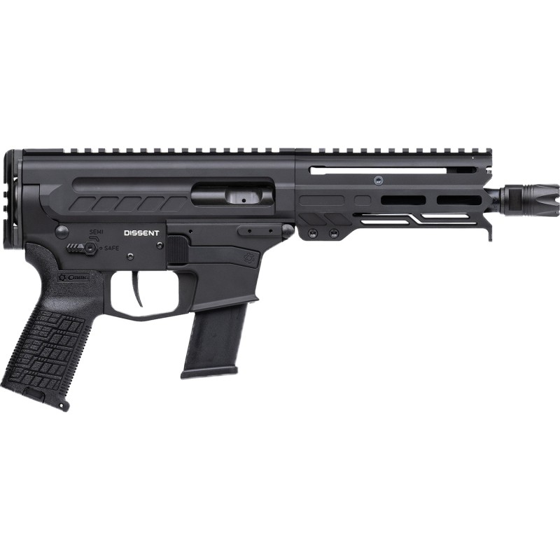 CMMG 45A4C0FAB Dissent MKG 45 ACP 131 6.50 Black Nitride Medium Taper Threaded Barrel CMMG 5.5 MLOK Handguards Black Armor Cerak