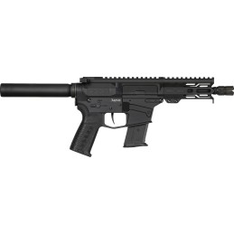 CMMG 57A340FAB Banshee MK57 5.7x28mm 20 8 Black Nitride Medium Taper Threaded Barrel EML 7 MLOK Handguards Black Armor Cerakote 