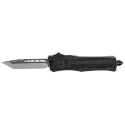 CobraTec Knives SBCTK1STNS CTK1  Small 2.75 OTF Tanto Plain Black D2 Steel BladeBlack Aluminum Handle Features Glass Breaker Inc