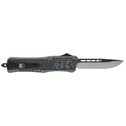 CobraTec Knives MCFCTK1MDNS CTK1  Medium 3 OTF Drop Point Plain D2 Steel BladeCarbon Fiber Aluminum Handle Features Glass Breake