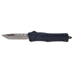 CobraTec Knives MNYCTK1MTNS CTK1  Medium 3 OTF Tanto Plain D2 Steel BladeNYPD Blue Aluminum Handle Features Glass Breaker Includ