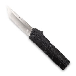 CobraTec Knives BCTLWTNS Lightweight  3.25 OTF Tanto Plain D2 Steel BladeBlack Aluminum Handle Includes Pocket Clip