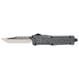 CobraTec Knives LCFCTK1LTNS CTK1  Large 3.75 OTF Tanto Plain D2 Steel BladeCarbon Fiber Aluminum Handle Features Glass Breaker I