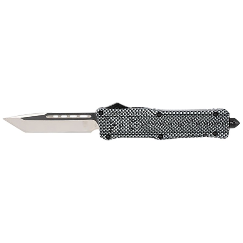 CobraTec Knives LCFCTK1LTNS CTK1  Large 3.75 OTF Tanto Plain D2 Steel BladeCarbon Fiber Aluminum Handle Features Glass Breaker I