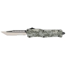 CobraTec Knives LADCCTK1LTS CTK1  Large 3.75 OTF Tanto Part Serrated D2 Steel BladeArmy DigiCamo Aluminum Handle Features Glass 