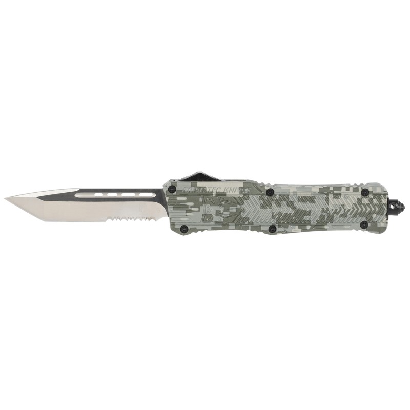 CobraTec Knives LADCCTK1LTS CTK1  Large 3.75 OTF Tanto Part Serrated D2 Steel BladeArmy DigiCamo Aluminum Handle Features Glass 