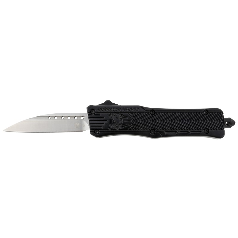 CobraTec Knives SBCTK1SWNS CTK1  Small 2.75 OTF Wharncliffe Plain D2 Steel BladeBlack Aluminum Handle Features Glass Breaker Inc