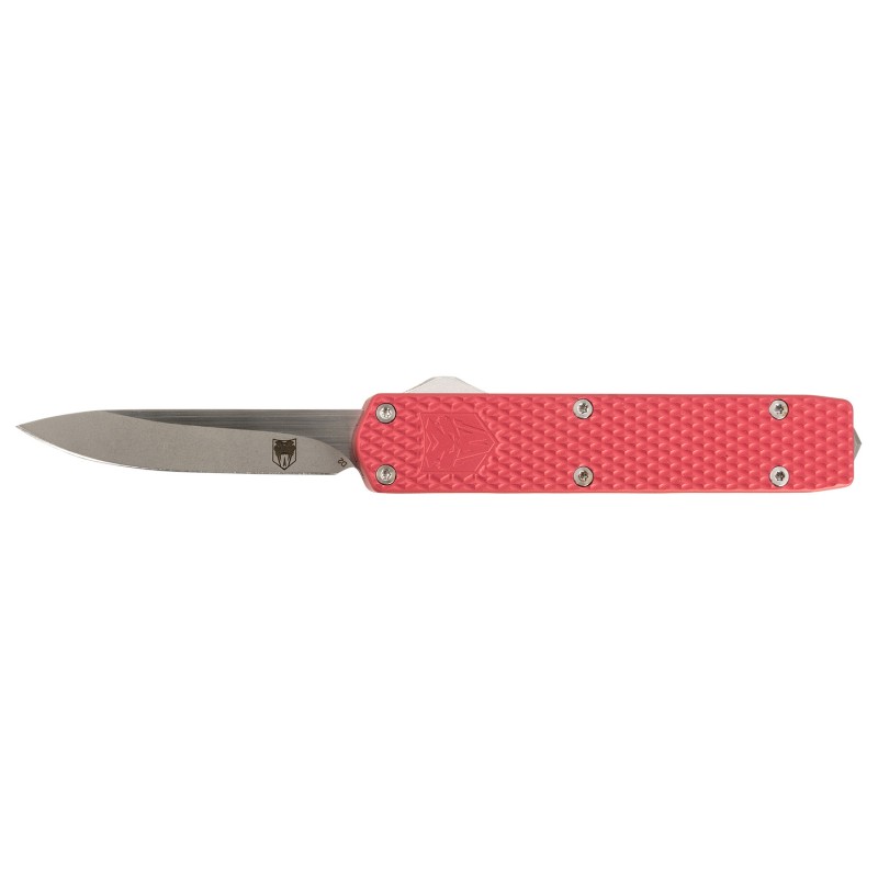 CobraTec Knives MNRDMGEN2DNS Mini Mamba Gen II 2.25 OTF Plain Stonewashed D2 Steel Blade 3.38 Red Textured Anodized Aluminum Han