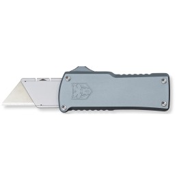 CobraTec Knives  Utility  OTF 3.38 Gray Aluminum Handle