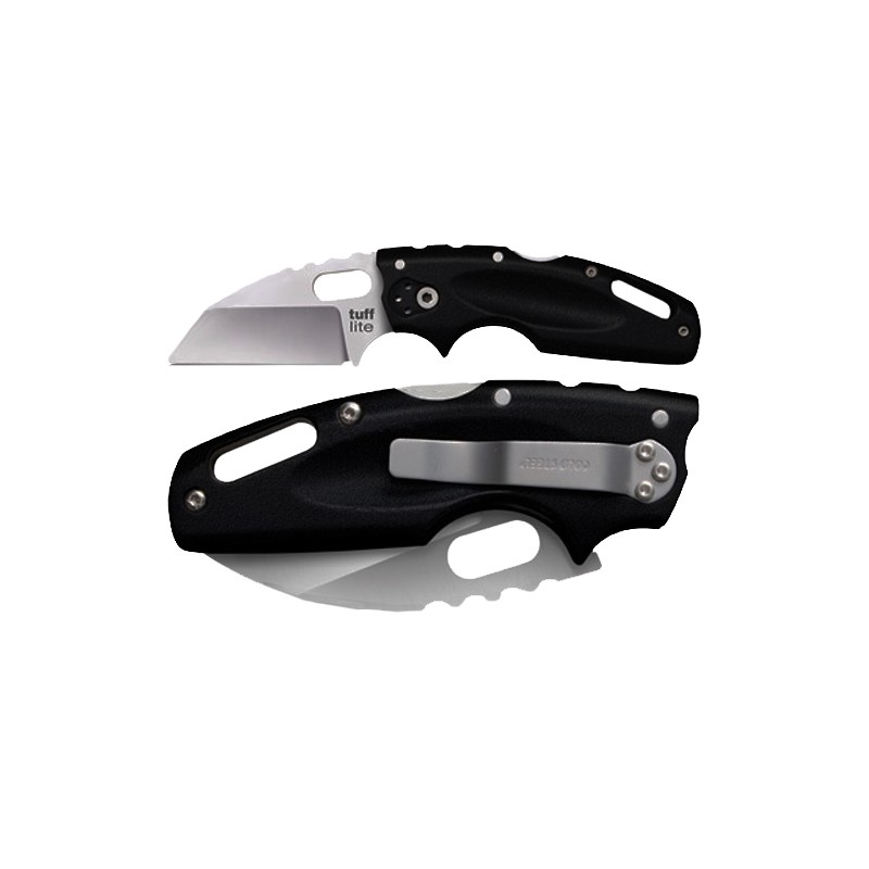 Cold Steel 20LT Tuff Lite  2.50 Folding Plain Sheepsfoot Japanese AUS8A SS BladeBlack GrivEx Handle