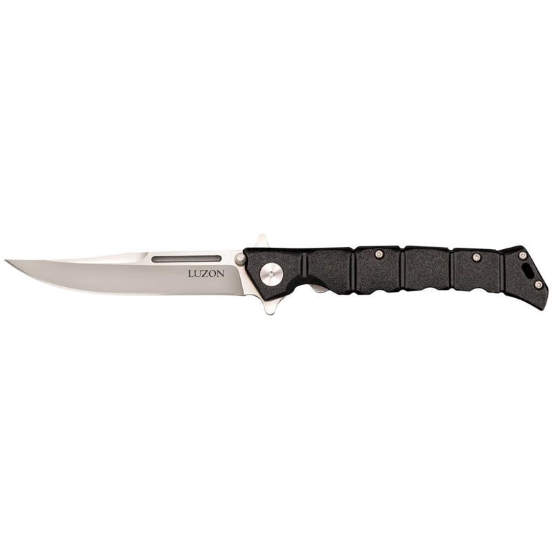 Cold Steel CS20NQL Luzon  Medium 4 Folding Clip Point Plain 8Cr13MoV SS BladeBlack GFN Handle Features Safety Switch Includes Po