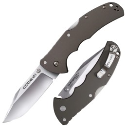 Cold Steel CS58PC Code 4  3.50 Folding Clip Point Plain Satin Polished S35VN SS BladeAnodized Gun Metal Gray Aluminum Handle Inc