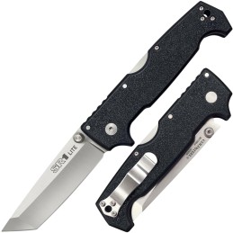 Cold Steel CS62K1A SR1 Lite 4 Folding Tanto Plain 8Cr14MoV SS BladeBlack GrivEx Handle Includes Pocket Clip