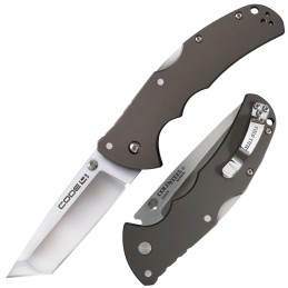 Cold Steel CS58PT Code 4  3.50 Folding Tanto Plain Satin Polished S35VN SS BladeAnodized Gun Metal Gray Aluminum Handle Includes