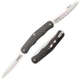 Cold Steel CS54VPN Lucky  2.63 Folding PlainSerrated S35VN SS BladeBlack Carbon Fiber Handle Includes Pocket Clip