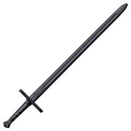 Cold Steel CS92BKHNH Hand  A Half Training Sword 34 Fixed Plain Black Polypropylene