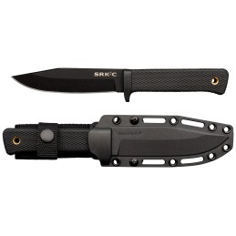 Cold Steel CS49LCKD SRK Compact 5 Fixed Plain Black TuffEx Finish SK5 Steel BladeBlack KrayEx Handle Includes Sheath