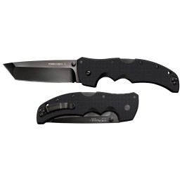 Cold Steel CS27BT Recon 1 4 Folding Tanto Plain DLC Coated American S35VN Blade Black Textured G10 Handle Includes Pocket Clip