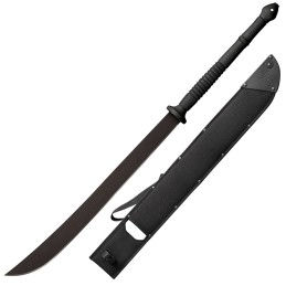 Cold Steel CS97THAMS Thai  22 Black Matte BakedOn Anti Rust 1055 Carbon Steel Blade Flat Oval Black wSteel Guards Polypropylene 