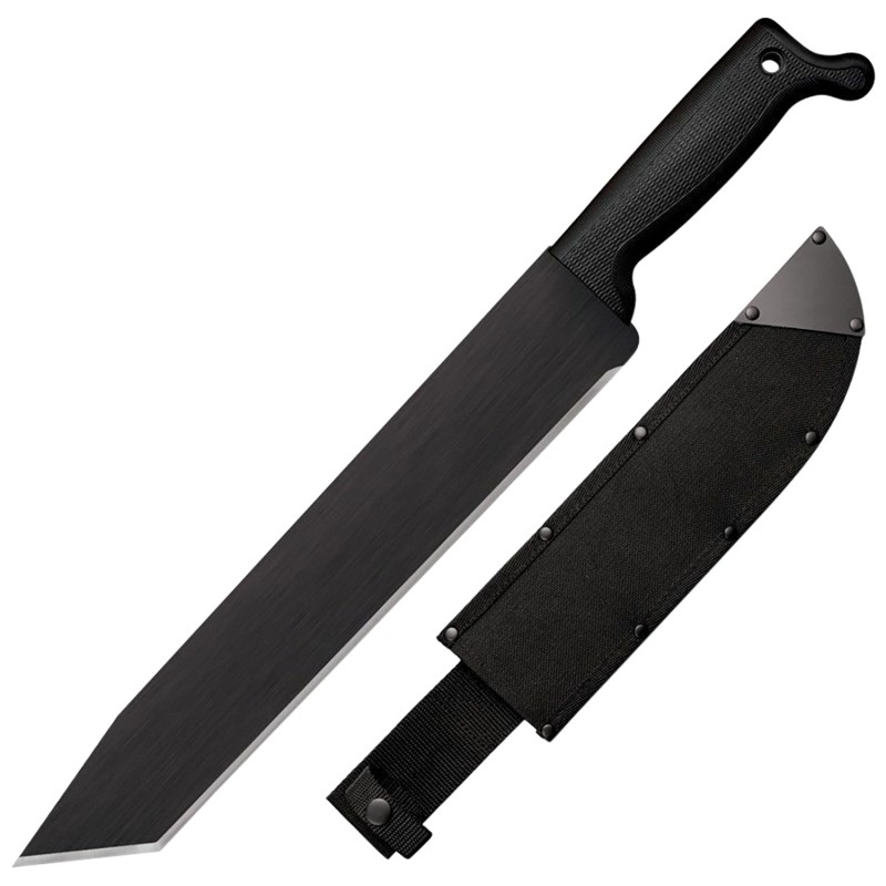 Cold Steel CS97BTMS Tanto  13 Black Matte BakedOn Anti Rust 1055 Carbon Steel Blade Black Polypropylene Handle 15.63 Long Includ