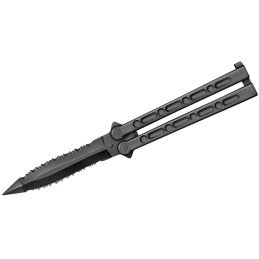 Cold Steel CS92EAA FGX Balisong 5 Folding Part Serrated Black GrivEx Blade  Handle