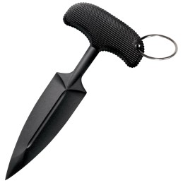 Cold Steel CS92FPA FGX Push Blade I 3.50 Fixed Plain Black Textured GrivEx wOvermold KrayEx Handle