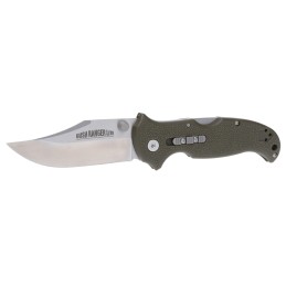 Cold Steel CS21AZ Bush Ranger Lite 3.50 Fixed Plain Clip Point Satin 8Cr13MoV SS BladeOD Green GFN Handle