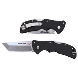 Cold Steel CS27BAT Recon 1 Mini 3 Folding Tanto Plain Stonewashed AUS10A SS Blade Black Textured GRN Handle