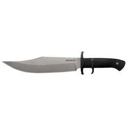 Cold Steel CS39LSWBA Marauder  9 Fixed Bowie Plain Stone Washed AUS8A SS BladeBlack KrayEx Handle Includes Sheath