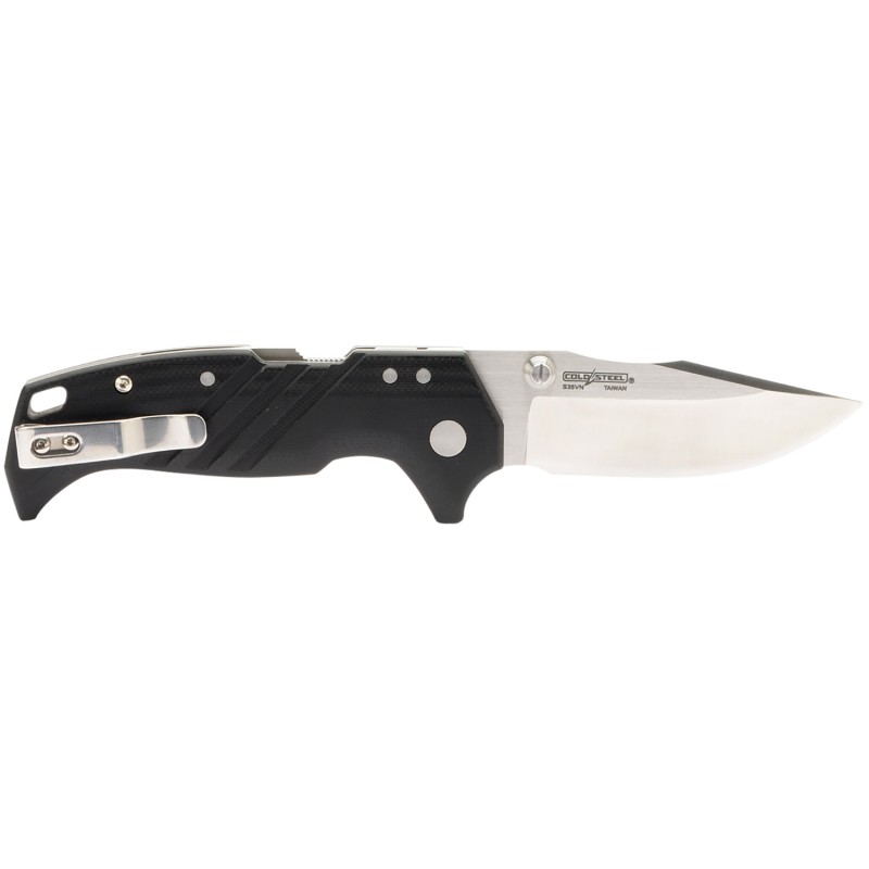 Cold Steel CSFL35DPLC Engage  3.50 Folding Clip Point Plain Satin S35VN SS Blade4.11 Black G10 Handle Includes Belt Clip