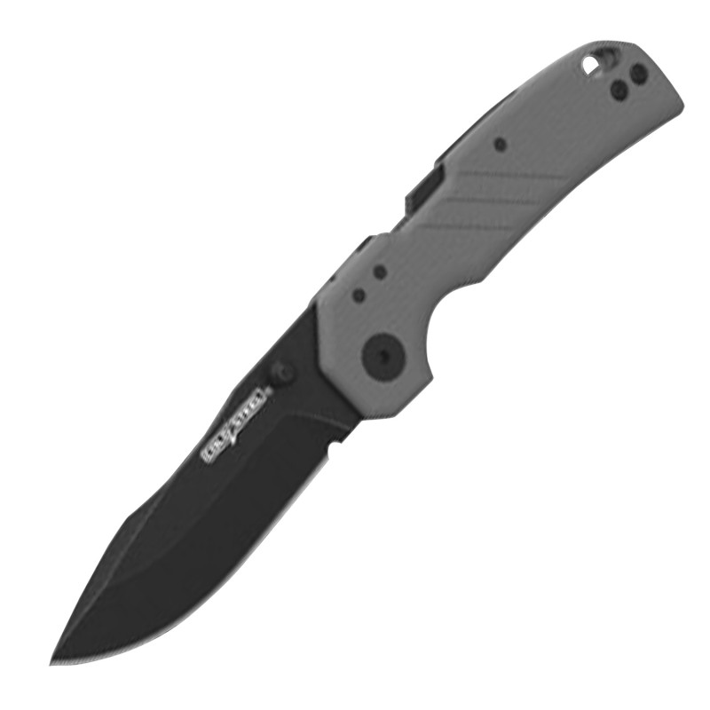 Cold Steel CSFL30DPLD10BGY Engage  3 Folding Drop Point Plain Black Stonewashed AUS10A SS Blade4.11 Gray G10 Handle Includes Bel