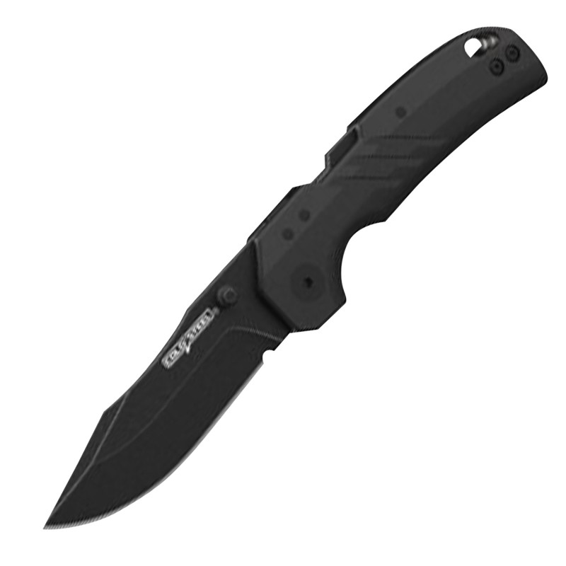 Cold Steel CSFL30DPLC10B Engage  3 Folding Clip Point Plain Black PVD Stonewashed AUS10A SS Blade4.11 Black GFN Handle Includes 