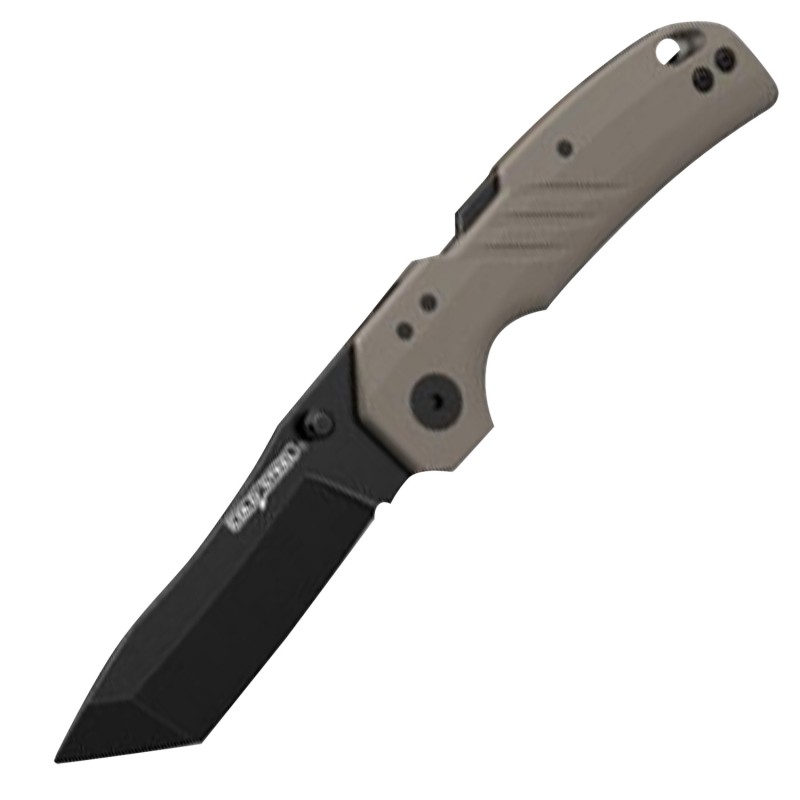 Cold Steel CSFL30DPLTBFZ Engage  3 Folding Tanto Plain Black PVD Stonewashed 4116 SS Blade4.11 Flat Dark Earth GFN Handle Includ