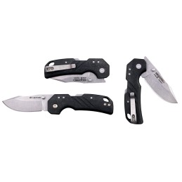 Cold Steel CSFL25DPLC Engage  2.50 Folding Clip Point Plain Stonewashed 4116 SS BladeBlack GFN Handle Includes Belt Clip