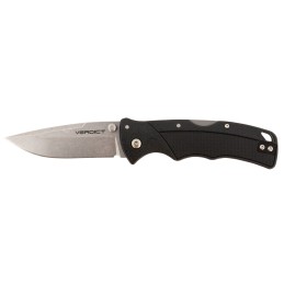 Cold Steel CSFLC3SPSSZ Verdict  3 Folding Clip Point Plain Stonewashed 4116 SS BladeBlack GFN Handle Includes Belt Clip