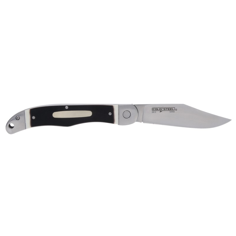 Cold Steel CS20NPM1Z Ranch Boss II 4 Folding Clip Point Plain Satin Polished5.25 Faux Sawed Bone Handle