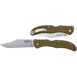 Cold Steel CS20KR7 Range Boss  Folding Clip Point Plain 4034 SS Blade5.25 OD Green ZyEx Handle