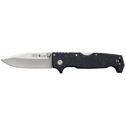 Cold Steel CS62K1Z SR1 Lite 4 Folding Clip Point Plain Stonewashed 8Cr14MoV SS Blade 5.63 Black Textured GrivEx Handle